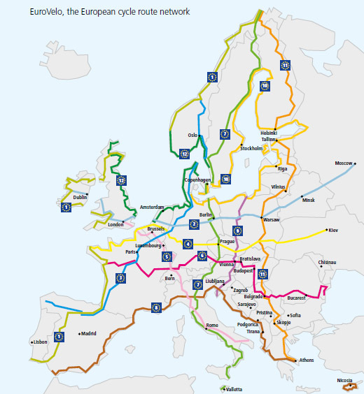 EuroVela Route Map